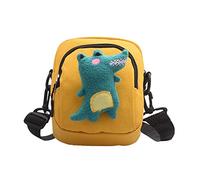 minkissy Dinosaur Pattern Canvas Small Crossbody Bag for Lady Lightweight Shoulder Bag for Daily Use