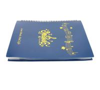 minkissy Display Folder Vintage Style Music Folder 40 Pockets with Plastic Sleeves 30 Pages Capacity for Sheet Music Storage for Musicians and File Storage