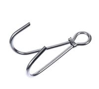 minkissy Diving Hook Double Hook Scuba Diving Hook Stainless Steel Silver for Secure Anchoring in Strong Undercurrent