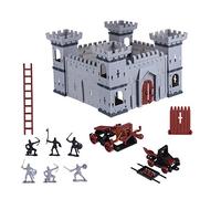minkissy DIY Assembled Castle Soldiers Toy Set for Boys and Girls Medieval Soldiers Castle Model Educational Play Scene Toy for Children