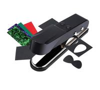 minkissy DIY Guitar Pick Punch with Abs Celluloid Sheet for Acoustic Electric Bass Guitars Includes Puncher Tool for Custom Plectrum Making and Ukulele Enthusiasts Random Color