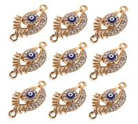 minkissy Diy Jewelry Supply 10pcs Mini Evil Eye Charms Handmade Accessories Chic Evil Eye Decor for Bracelet Making