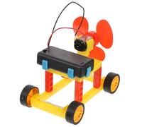 minkissy DIY Wind Power Car Model Kit for Educational Science Learning Stem Wind Generator Assembly Kit for Elementary Students and Creative Engineering Activity Random Color