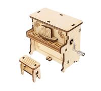 minkissy DIY Wooden Piano Music Box Puzzle Educational Manual Assembly Model for Adults and Smooth Polished Safe Craft Unique Decorative Musical Ornament Gift