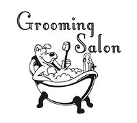 minkissy Dog Grooming Wall Stickers Vinyl Grooming Salon Wall Art Decor Pet Shop Murals Decoration Decorative Background Black White