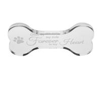 minkissy Dog Memorial Plaque Lasting Tribute for Outdoor Use Easy to Maintain and Bone Shaped Acrylic Garden Ornament Commemorative Plaque for Pet Dog Loss
