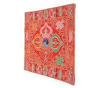 minkissy Dual Layer Non Slip Religious Singing Bowl Mat Cushion for Sound Bowls Durable Embroidered Pad to Prevent Slipping and Knocking for Meditation and Spiritual Practice