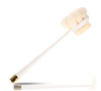 minkissy Dual-Sided Bath Scrubber with Extended Handle for Easy Back and Shoulder Cleaning Soft Loofah Bristle Exfoliating Shower Brush with Hanging Cord for Ventilated Drying Suitable for