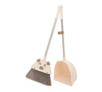 minkissy Dustpan and Broom Set for Ergonomic Childrens Cleaning Tools with Large Capacity Tray Safe Pet Materials for Pretend Play and Helping with Housework at Home