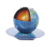 minkissy Earth Structure Globe Puzzle DIY Educational for Ages Interactive Geography Model for Childrens Learning and Home Decoration Fall Resistant and Easy to Assemble