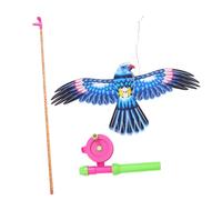 minkissy Easy to Fly Outdoor Bird Kite with Fishing Pole Lightweight Eagle Wing Design Flexible Stick Kite for Fun Flying Activities Random Color