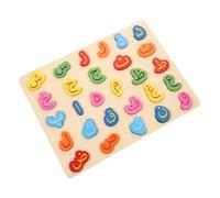 minkissy Educational Arabic Alphabet Puzzle Board Medium Natural Wood Letter Blocks Preschool Learning for Letter Recognition and Problem Solving Development