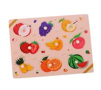 minkissy Educational Fruit Themed Jigsaw Puzzle for Ages Bright Colors Hand Grasp Logical Thinking Hand Eye Coordination and Parent Interaction