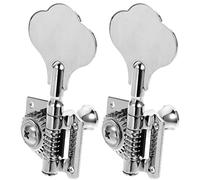 minkissy Electric Bass Tuning Pegs Set High Precision Metal Tuner Keys with Open Star Handle Compatible with Electric Bass Guitar 4-Piece Black Finish
