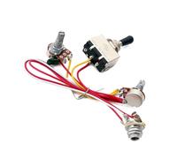 minkissy Electric Guitar Wiring Harness Kit Volume Tone Pots Prewired Toggle Switch Metal Components Low Noise Guitar Wiring Harness for Pickup Soldering
