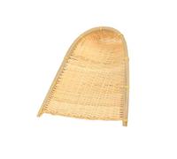 minkissy Elegant Bamboo Dustpan DIY Art Pendants Wall Decor Natural Craft Present for Art Lovers