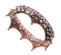 minkissy Elegant Baroque Tiara for Women Rhinestone Crown Wedding Headpiece Luxurious Decorative Princess Hair Accessory for Bride Special Day and Birthday Celebrations