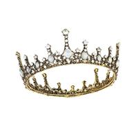minkissy Elegant Bridal Queen Crown Tiara Wedding Headdress Hair Accessory for Parties