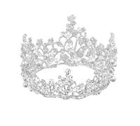 minkissy Elegant Bridal Tiara Crown Headpiece for Women Wedding Headwear Accessory
