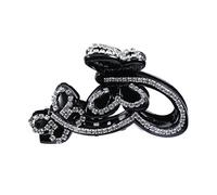 minkissy Elegant Butterfly Rhinestone Hair Clip Large Jaw Clip Claw Clip Stylish and Comfortable Plastic Hair Clamp for Hair Colors