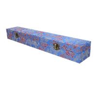 minkissy Elegant Chinese Hand Fan Storage Box with Lid Multifunctional Embroidered Organizer for Folding Fans Traditional Craftsmanship User Friendly Design Refined Decorative Box