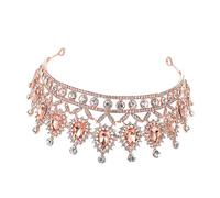 minkissy Elegant Head Tiara Rhinestone Crown Women Birthday Tiara Wedding Tiara Wedding Crown for Bride