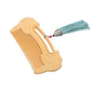 minkissy Elegant Lock Pattern Carved Wooden Comb Handmade Sandalwood Fine Tooth Perfect Present for Men