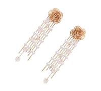 minkissy Elegant Long Retro Pearl Tassel Earrings for Women Eco Friendly with Durable Party Jewelry Ornament Suitable for Banquets and Daily Wear