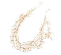 minkissy Elegant Pearl Head Chain for Women Unique Beaded Forehead Jewelry Vintage Inspired Stylish Festival Hair Accessories Dazzling Bridal Headpiece for Special Events