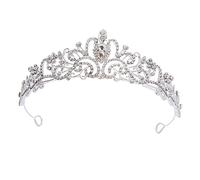 minkissy Elegant Rhinestone Crown Tiara Flower Headband for Girls Headbands for Women Bridal Headpiece Wedding Accessory