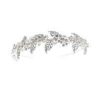 minkissy Elegant Rhinestone Headband Flower Leaf Design for Women's Special Occasions