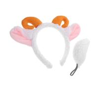 minkissy Elegant Sheep Ear Headband Horns for Animal Themed Events Celebrations and Cosplay Soft Comfortable