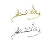 minkissy Elegant Simple Crown Headdress Tiara Decor for Women Light Comfortable