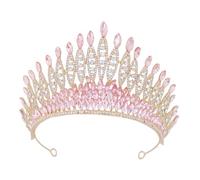 minkissy Elegant Wedding Crown Rhinestone Tiara for Women Bridal Headband Birthday Accessory Durable and Comfortable