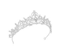 minkissy Elegant Wedding Tiaras for Bride Crystal Bridal Crown Wedding Hair Accessory