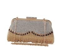 minkissy Elegant Women Evening Clutch Bag Luxury Tassel Handbag for Weddings Banquets and Parties Stylish All Match Handbag for Her