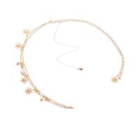 minkissy Elegant Women Waist Chain Belt with Metal Sunflower Design Lightweight Adjustable Body Jewelry for Jeans Dresses Party Outfits Double Waist Accessory