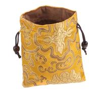 minkissy Embroidered Silk Drawstring Bag Chinese Style Brocade Pouch Handmade by Tibetan Artisans for Jewelry Coin Makeup Storage Portable Durable Organizer