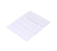 Minkissy Empty Watercolor Tins Plastic Palette Watercolor Pigment Case Palette Paint Case Watercolor Palette Box for Artists (White)