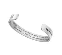 minkissy Engraved Titanium Steel Bracelet for Men My Son Letter Design Adjustable 10mm Width Simple Hand Decor