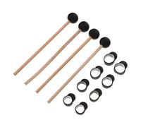 minkissy Ethereal Drum Stick Set 12pcs 21cm Drumsticks and 8 Fingertip Protectors, Practicing Finger Covers for Ethereal Drum Accessories and Noise Reduction