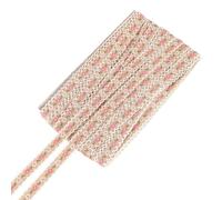 minkissy Ethnic Style Embroidered Lace Trim 1.2cm Narrow Gold Flower Pattern Ribbon for DIY Clothing Embellishment Ancient Costume Sewing Craft 22 Yards