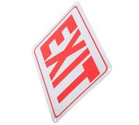 minkissy Exit Sign Aluminum Rustproof 25x18cm Red Reflective Wall Mounted Exit Direction Indicator Sign for Commercial and Industrial Use Weatherproof