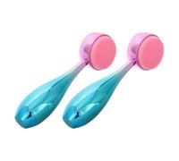 minkissy Face Cleansing Brush Exfoliating Manual 2pcs Dual-Sided Silicone Facial Scrubber for Deep Cleansing, Portable Plastic and Silicone Face Massager Suitable for Home and Travel