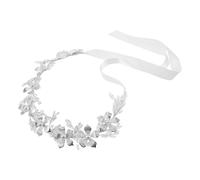minkissy Fairy Flower Crown Bridal Headband Shiny Rhinestone Tiara Wedding Hair Comb for Women Diamond Headpiece Bridal Hair Accessories
