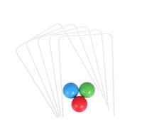 minkissy Family Croquet Set for Wooden Balls Metal Wickets Engaging Outdoor Game for Backyard Fun Promotes Teamwork Quality Family Easy Setup