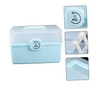 minkissy Family Medical Kit Storage Box Large Medicine Holder Handle Compartment Design and Rotatable Buckle for Emergency Supplies
