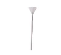 minkissy Fan-shaped Skin Care Brush Comfortable Grip Applicator for Evenly Applying Facial Masks for Hard Reach Areas Like Eyes and Nose White