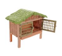 minkissy Farm Animal Figure Educational with Lifelike Chicken Coop and Barnyard Fence for Learning and Micro Landscape Play