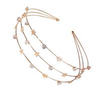 minkissy Fashion Women's Star Headband Zinc Alloy Hair Accessory Elegant Headdress Comfortable Hair Decor for Party
